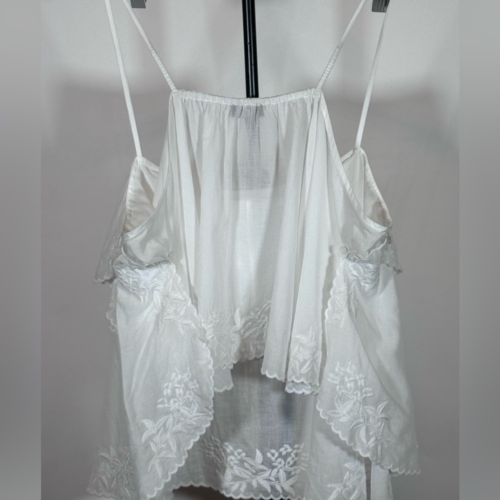 NWOT JCrew Tiered tank top with embroidery in cotton voile - Picture 5 of 7